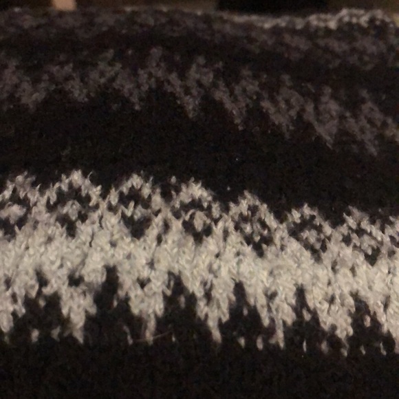 Free People Body Con Scoop V-neck Sweater Dress Nordic Stripes - Picture 7 of 10